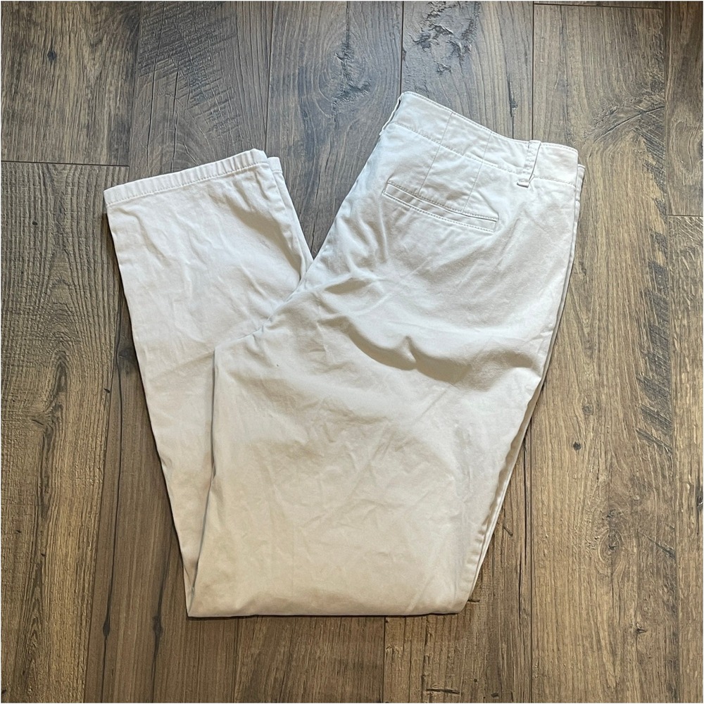 J. Jill Live-In Chino Pants Womens 8 Khaki Beige Straight Leg Cotton Stretch
